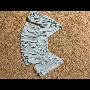 baby blue urban outfitters clip up top